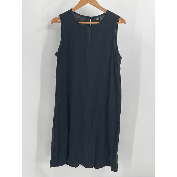 Eileen Fisher Dresses & Skirts - Eileen Fisher Dress Linen Women's‎ Size Large Black Sleeveless